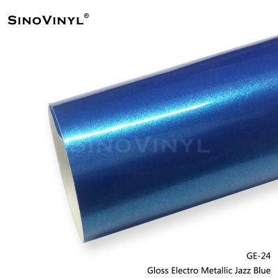 SINOVINYL 1.52X18M/5X59FT Color Changing Vinyl Gloss Electro Metallic Auto Car Wrapping Vinyl