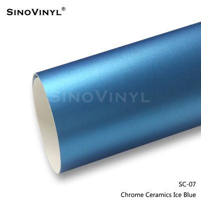 SINOVINYL 1.52x18M Multi Color PVC Stickers atte Chrome Ceramics Wrap Car Film Vehicle Wrapping Vinyl