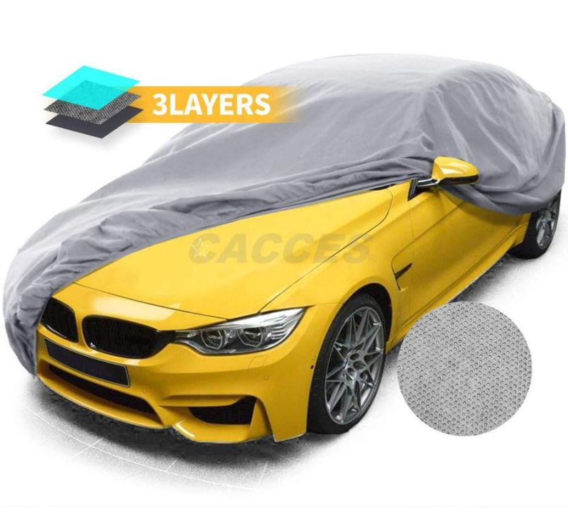 Car Covers, Auto Vehicle Covers for Indoor Grey Cheap Car Cover Dust-Proof Anti Bird Dropping Tree Leaves Windproof Car Tarp Xs/S/M/L/XL/XXL for Sedan, SUV, MPV