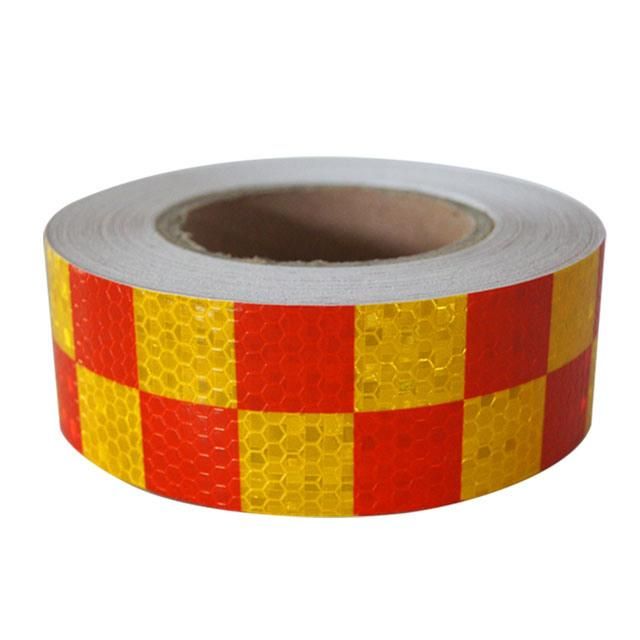 PVC Honeycomb Reflective Sticker/Tape with Checkerboard Pattern, Safety Marking Sign