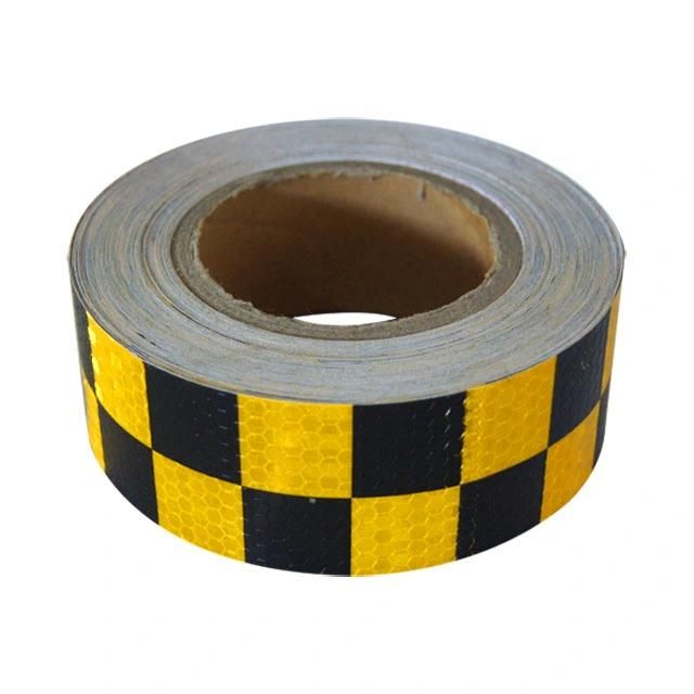 Reflective Material Warning Sticker/Tape with Checkerboard Pattern, Safety Marking Sign