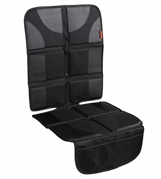 Car Seat Protector with Thickest Padding - Featuring XL Size (Best Coverage Available), Durable, Waterproof 600D Fabric, PVC Leather Reinforced Corners & 2 Larg