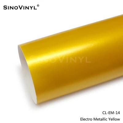 SINOVINYL 1.52X18M/5X59FT Car Body Sticker Matte Electro Metallic Wrapping Vinyl