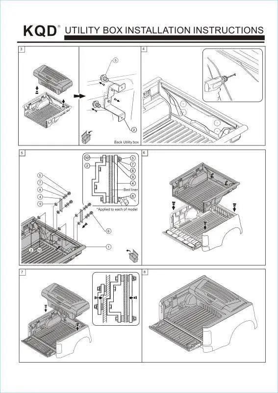 Pick up Car Rear Trunk Box Universal Tool Box for Innova 2016