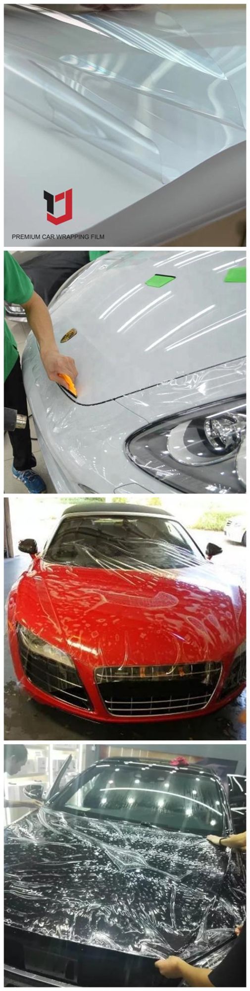 Anti Scratch Glossy TPH Transparent Paint Protection Film Car Wrap