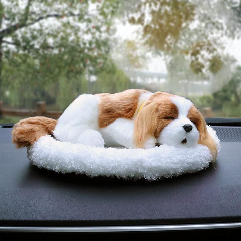 Car Decor Wedding Plush Sleeping Cat with Bamboo Charcoal for Formaldehyde Removal Car Decoration Accessories