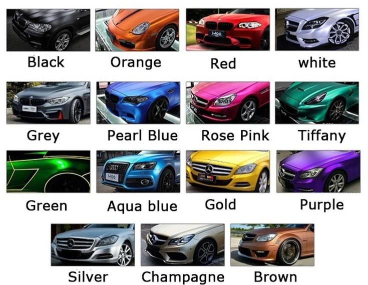 Annhao Hot Selling 1.52*18m Air Release Purple Matte Chrome Metallic Car Vinyl Vehicle Wrap