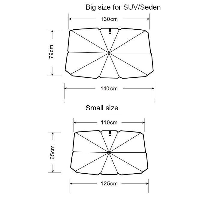 Personalized Car Cover Sunshade Heat Insulation Custom Retractable Folding Umbrella