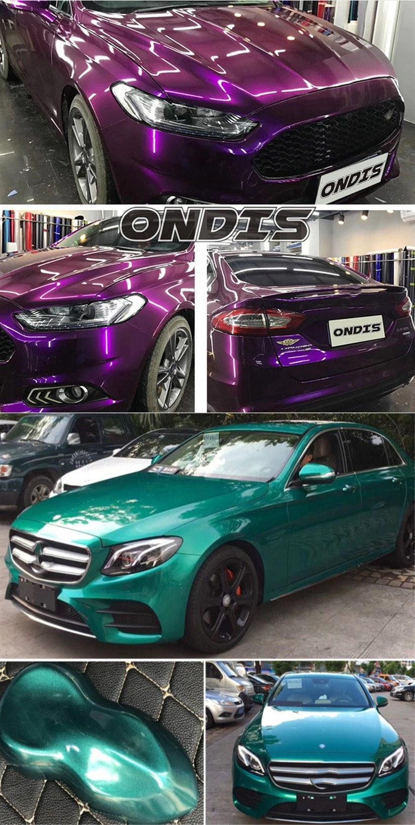 High Quality Sea Blue Crystal Metal Car Color Changes Vinyl Wrap Film