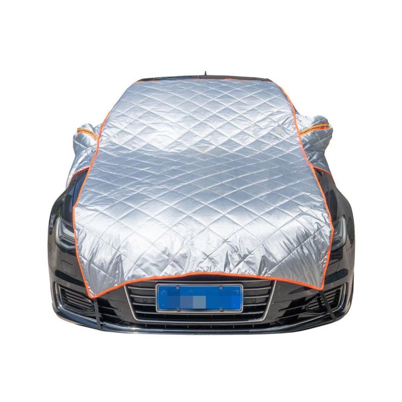 Ultrasonic Composite Technology Aluminium PEVA&Ppcotton Keep Warm Front Windshield Sun Shade SUV Snow Protection Car Cover