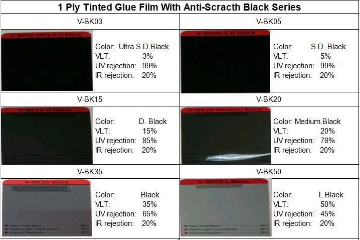 1 Ply Src 1.52*600m Scratch Resistance Dyed Film