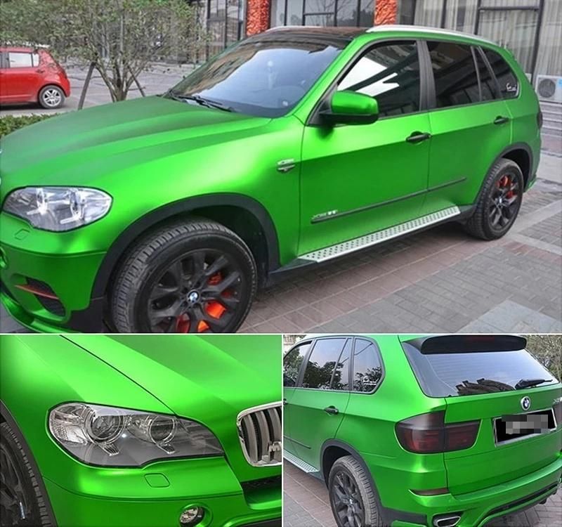 Satin Matte Green Chrome Car Wrap Vinyl Film with Air Bubble Free