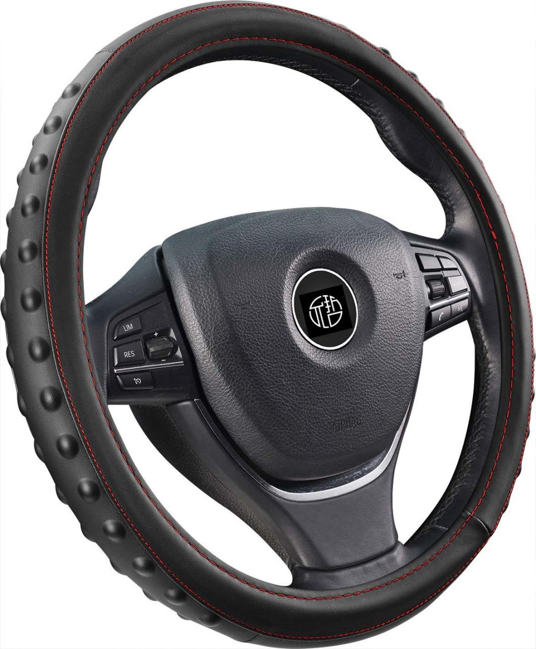 New Fashion Non - Slip Sports Feel PU Leather Car Steering Wheel Cover