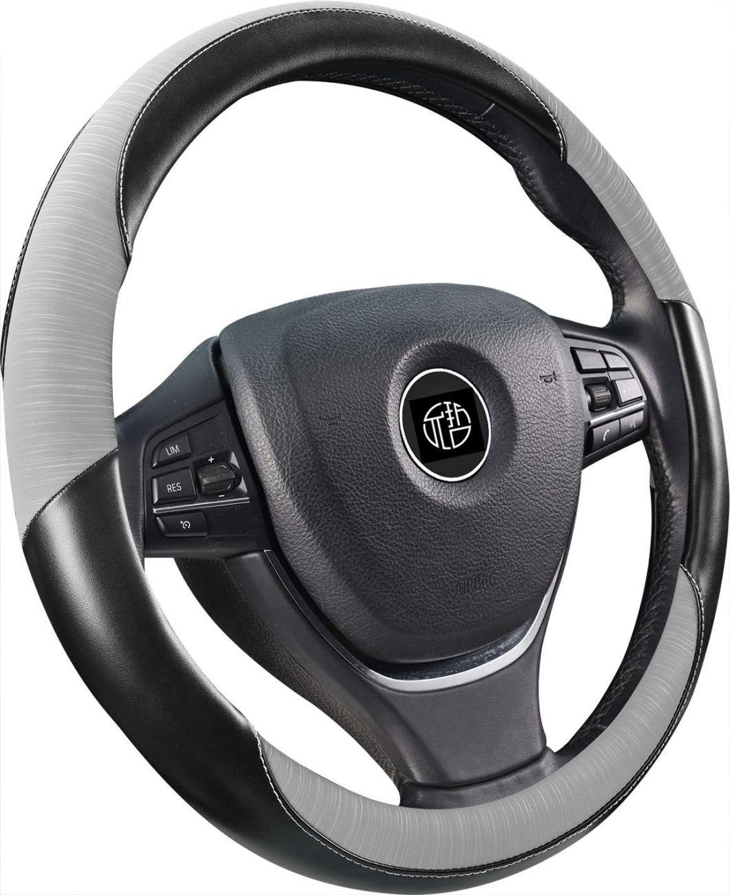 Matte Skid Anti-Skid Durable Can Be Customized PU Leather Car Steering Wheel Cover