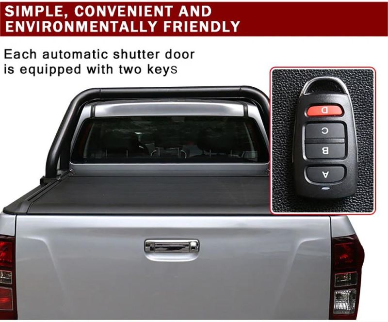 for Ford Chevrolet Toyota Pickup Roller Lid Truck Electric Aluminium Alloy Tonneau Cover