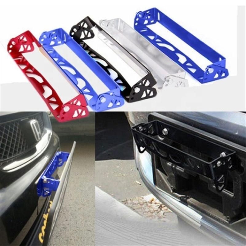 Car Universal Aluminum Adjustable Rotating Car License Plate Frame Holder