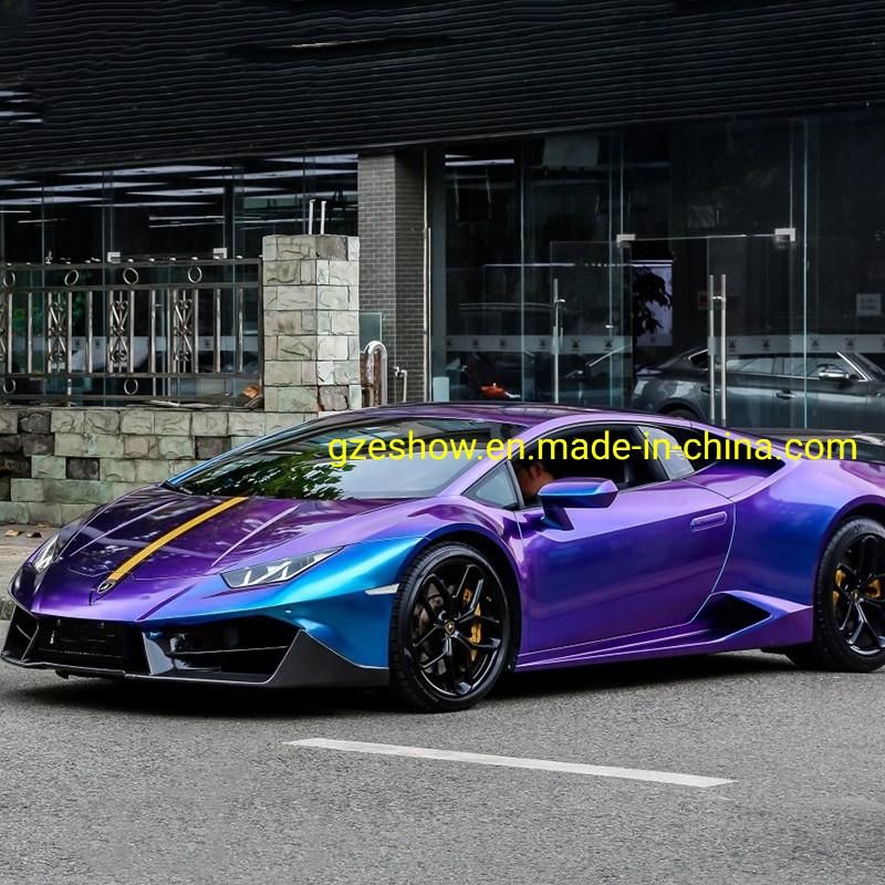 Color Purple Blue Chameleon Car Wrapping