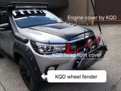 Black Full Engine Cover Bonnet Hood Cover for Hilux Revo