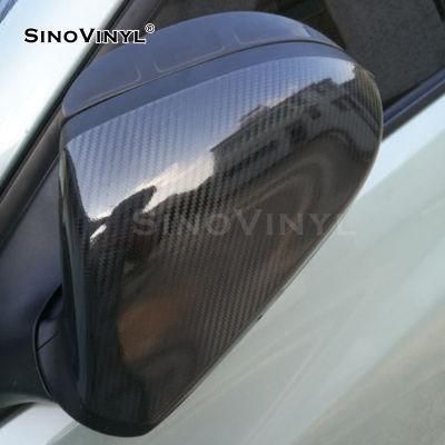 SINOVINYL Super Glossy Black Carbon Fiber 5D Car Cover Vinyl Film Household Interior Decal Vinyl