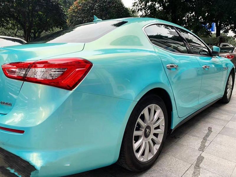 Glossy Magic Glod Blue Chameleon Vinyl Film Car Wrap Sticker