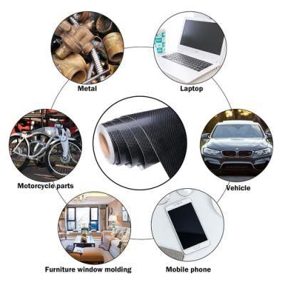 Car Body Sticker Film Air Bubble Free Black Glossy Carbon Fiber Car Vinyl Wrap