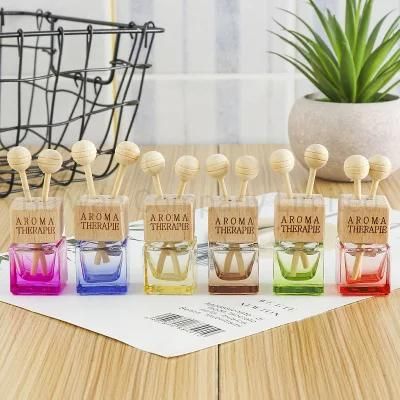 Wholesale 8ml Sqaure Colored Bottle for Car Air Freshener with Vent Clip