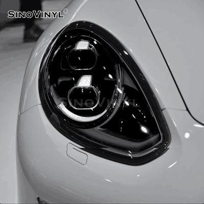 SINOVINYL Smoke Black Tint Vehicle Fog Lights Sticker TPU TPH Headlight Tinted Film