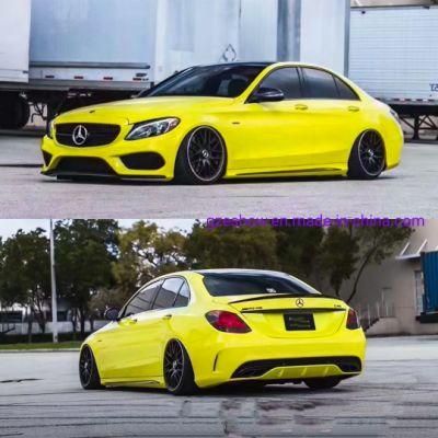 Lemon Yellow Glossy Car Vinyl Wrap Sticker