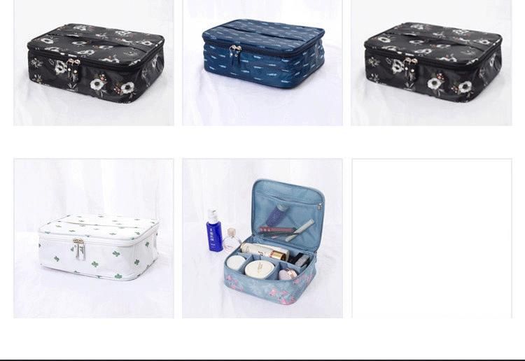 Waterproof Travel Makeup Case High Quality Oxford Women Cosmetic Bag Cheap Travel Toiletry Storage Bag with Handle