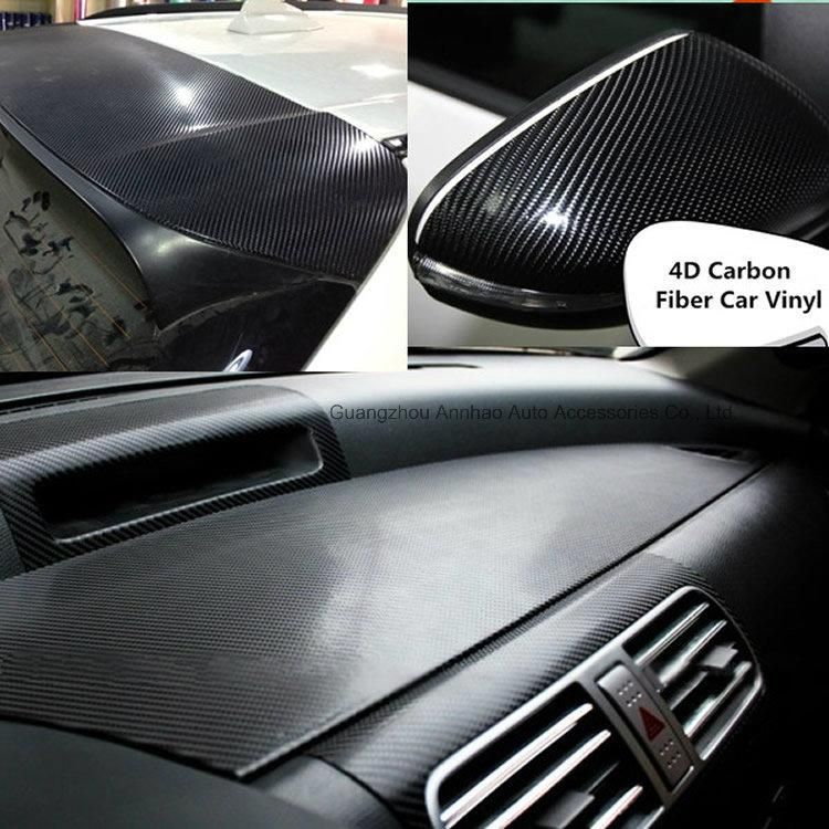 Bubble Free 4D Carbon Fiber Auto Wrap Vinyl Paper Sticker