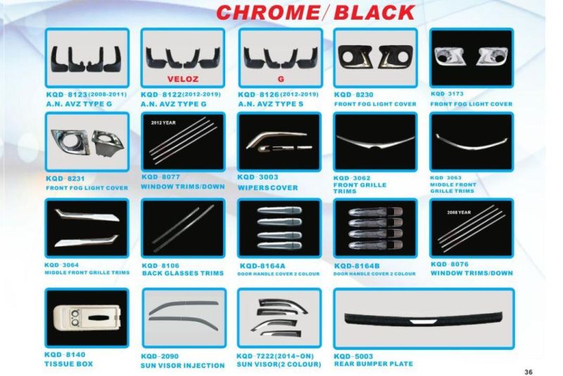 Wholesale Prices Middle Front Grille Trims for Toyota Avanza 2016~2018