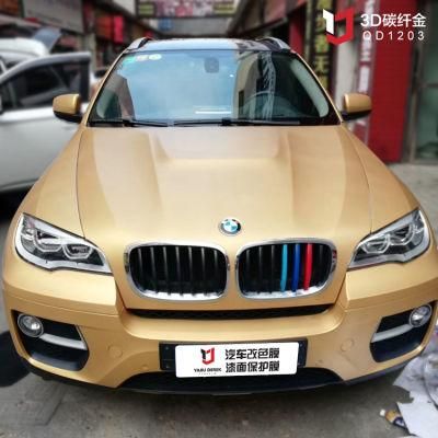 Free Sample Car Protection Film 3D Carbon Fiber Sheet Car Body Protection Decoration Color Changing Film Car Vinyl Wrap