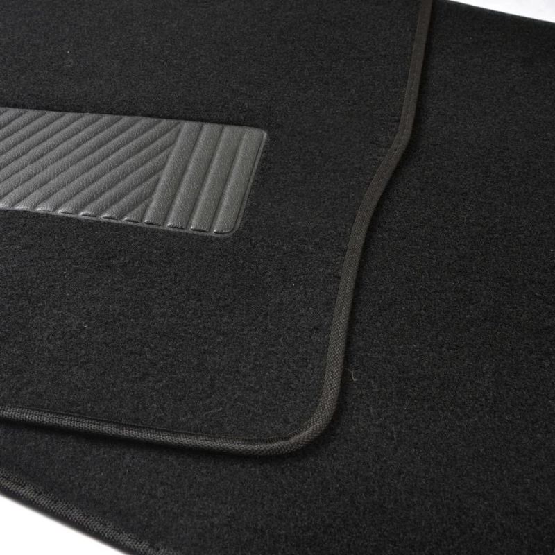 New Black Universal Carpet Floor Mat 4PC Heavy Duty Set