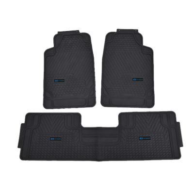 3PCS Heavy Duty Universal Car PVC Rubber Foot Mat All Weather Protection for Cars, SUV