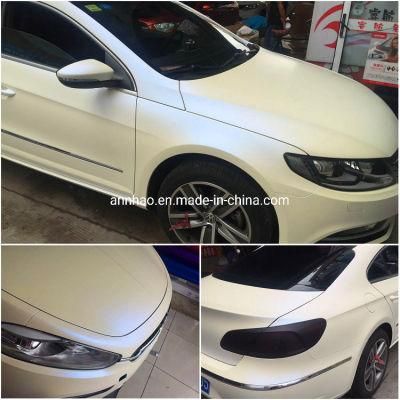 5X65FT Car Body Sticker Matte Pearl White Chameleon Car Color Change Wrap Vinyl Film