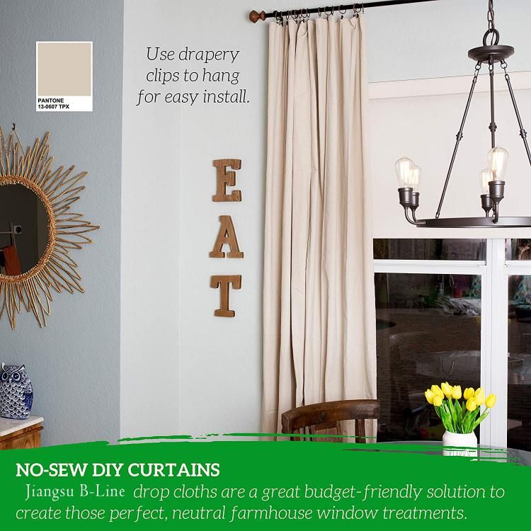 12 X 15 Canvas Drop Cloth Tarp Canvas Fabric Drop Cloth Curtains for Painting