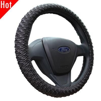 Shrink Comfortable Four Season 15 Inch Universal PU PVC Steering Wheel Cover