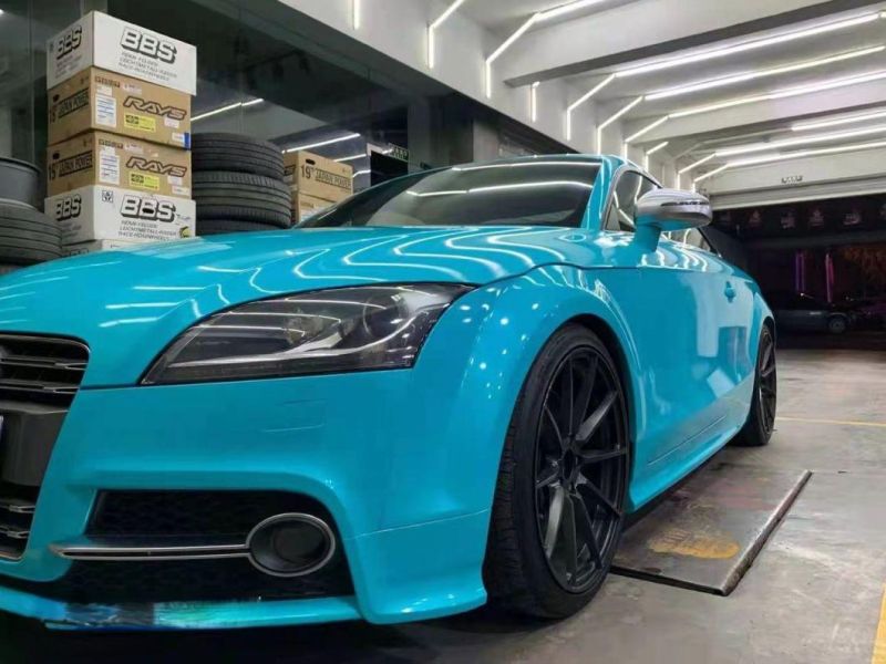 Satin Metallic Glossy Lake Blue Car Film