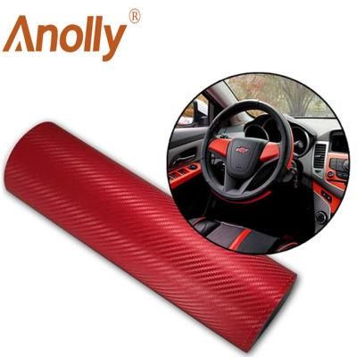 Removable Car Sticker 3D Carbom Fiber Wrap Film