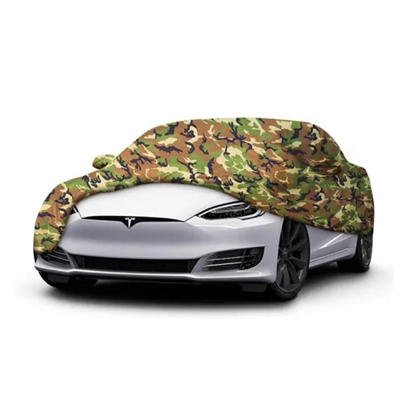 Universal Portable Rain Protection Anti-Scratch Sunshade Camouflage Auto Car Cover