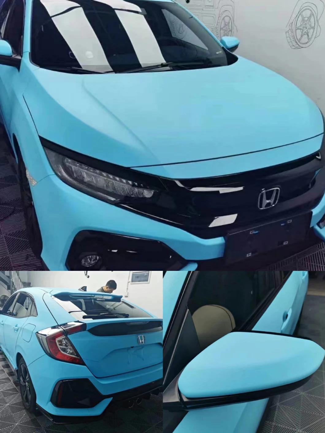 Car Styling Matte Sky Blue Car Sticker Car Wrap Vinyl Film