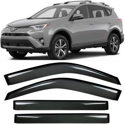 4PCS Visor Side Window Visor Rain Sun Wind Deflectors Tape-on Style