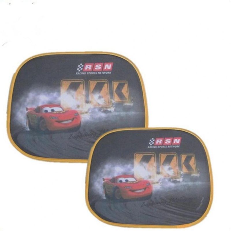 Portable Folding Polyester Taffeta Cartoon Car Side Windows Sunshade