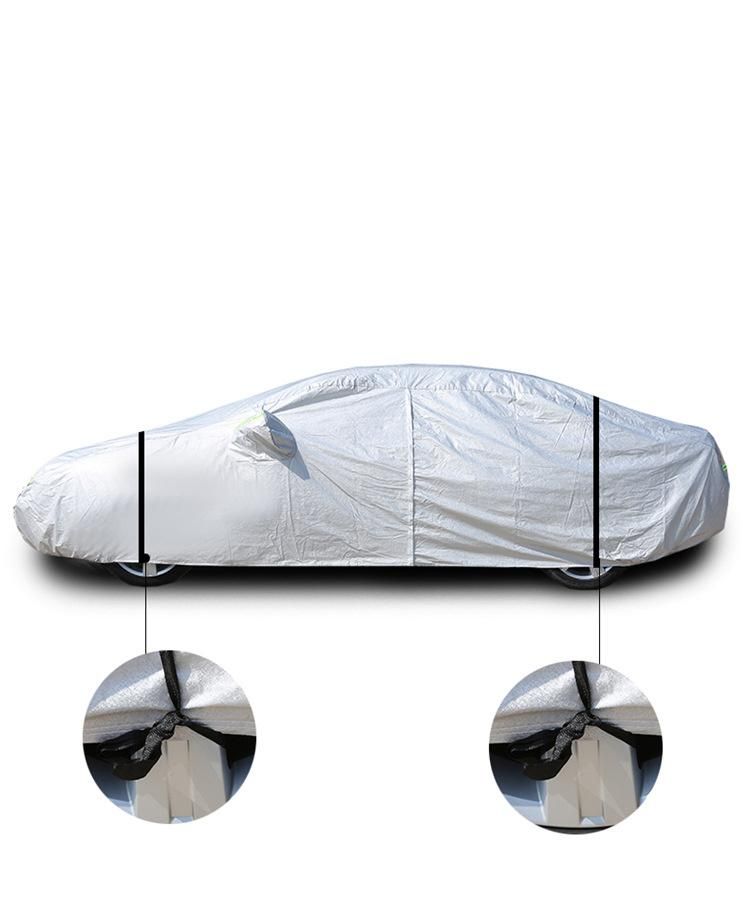 Wholesale Outdoor Windproof Waterproof Magnetic Half Car Cover Sunshade Protector Car Windshield Snow Ice Cover with Rear Mirror Cover