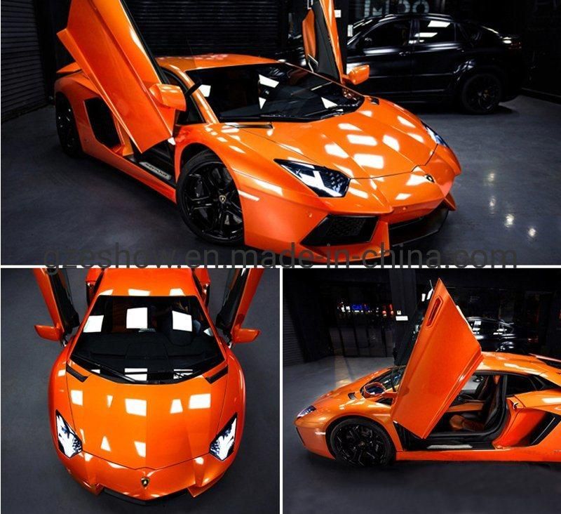 Car Decoration Pearl Metallic Orange Car Wrap Film for Car