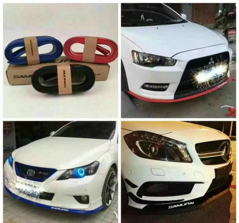 Durable Auto Front Bumper Lip Protector Rubber Protective Strips