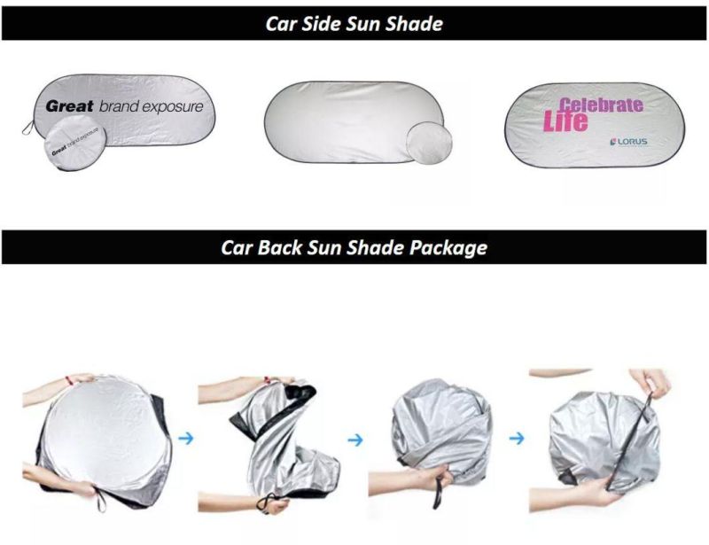 Wholesale Promotional Silver Coated Fabric Car Sunshade with Logo