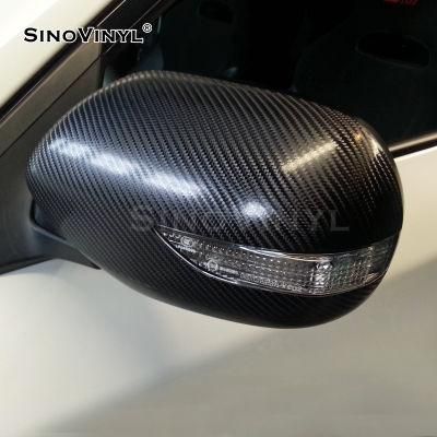 SINOVINYL Black White Red 4D PVC Matt Car Foil Film Paper Roll Wrap Sticker Carbon Fiber Vinyl