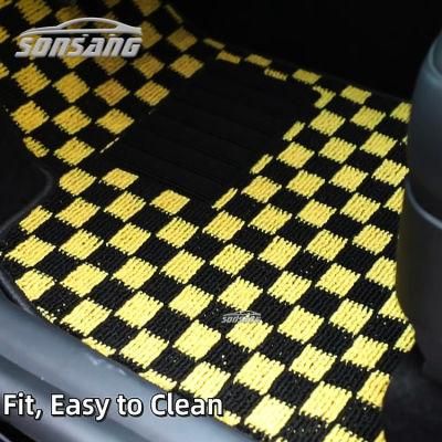 Sonsang Wholesale Luxury Checkered Design Antislip Mat Car for Mercedes Car