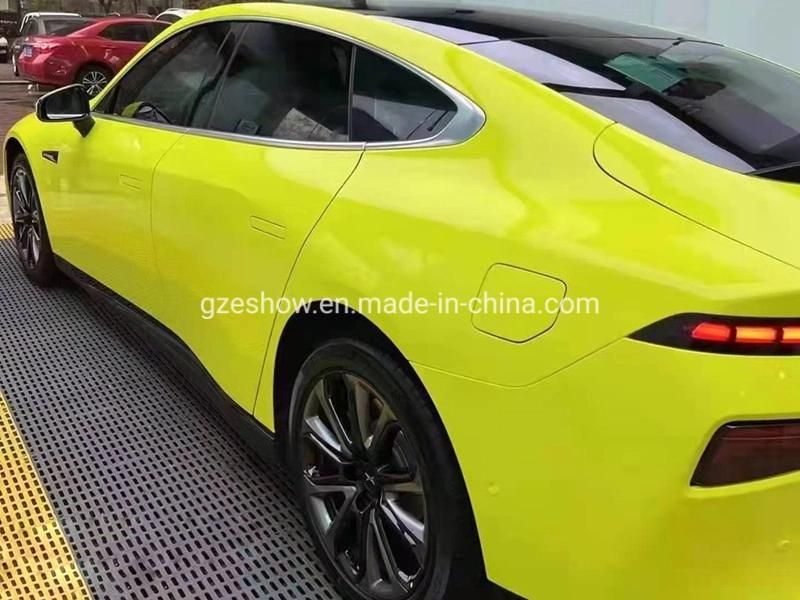 Magic Gold Lemon Yellow Color Glossy Wrap Film Car Vinyl